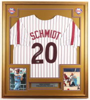 Mike Schmidt Signed Custom Framed Jersey Display with Hall of Fame Induction Pin (Beckett) at PristineAuction.com