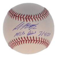 Colson Montgomery Signed OML Baseball Inscribed "MLB Debut 7/4/25" (Beckett) at PristineAuction.com