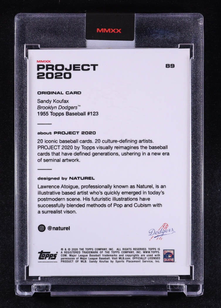 Sandy Koufax 2020 Topps Project 2020 #89 / Naturel at PristineAuction.com Sandy Koufax 2020 Topps Project 2020 #89 / Naturel at PristineAuction.com