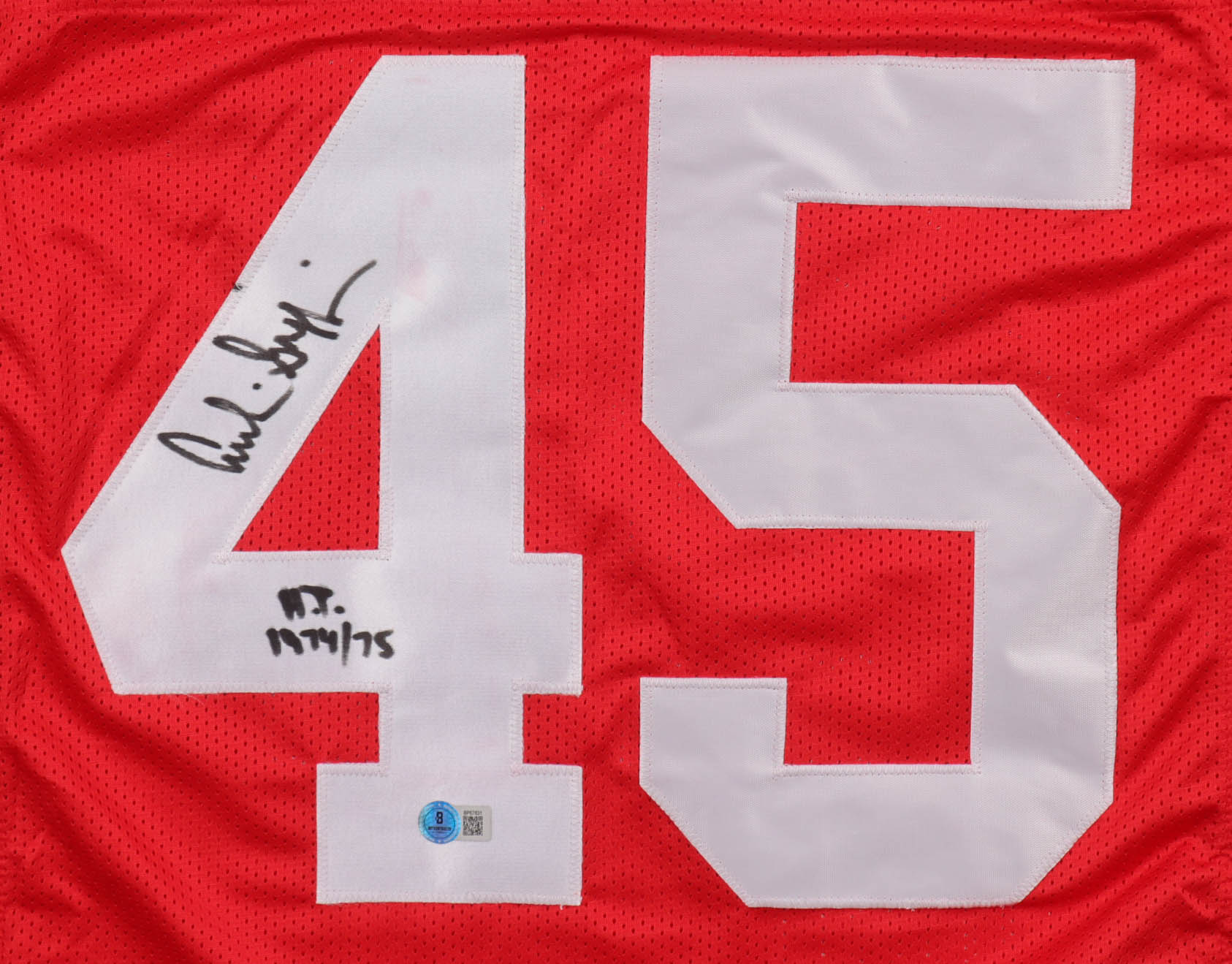 Archie Griffin Signed Jersey Inscribed "HT 1974/75" (Beckett) at PristineAuction.com Archie Griffin Signed Jersey Inscribed "HT 1974/75" (Beckett) at PristineAuction.com