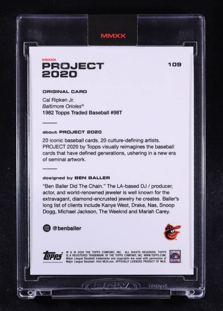 Cal Ripken Jr. 2020 Topps Project 2020 #109 / Ben Baller at PristineAuction.com Cal Ripken Jr. 2020 Topps Project 2020 #109 / Ben Baller at PristineAuction.com