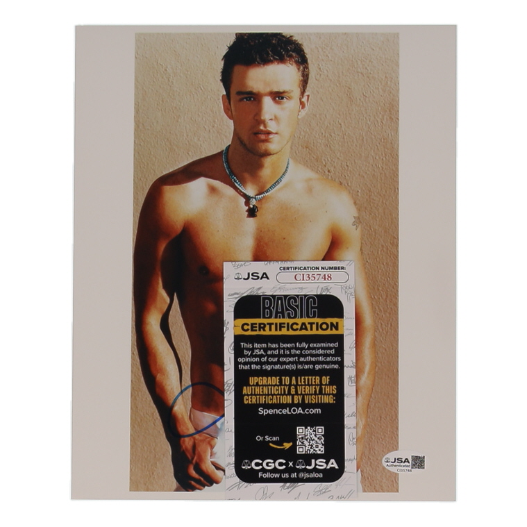 Justin Timberlake Signed 8x10 Photo (JSA) at PristineAuction.com Justin Timberlake Signed 8x10 Photo (JSA) at PristineAuction.com