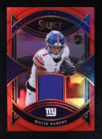Malik Nabers 2024 Select Rookie Swatches Prizm Red #24 RC at PristineAuction.com