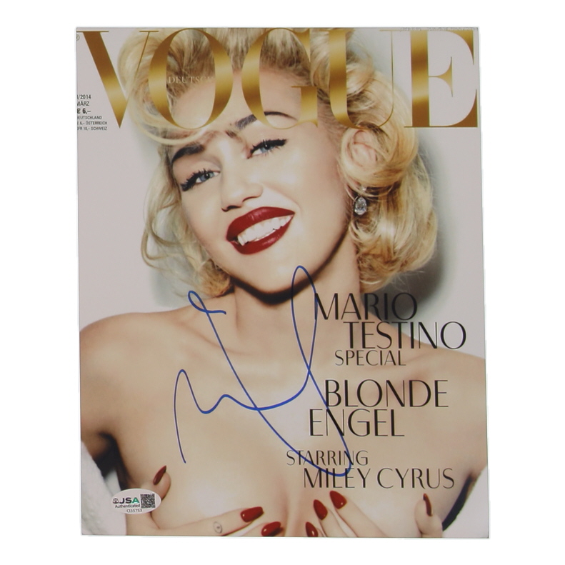 Miley Cyrus Signed 8x10 Photo (JSA) at PristineAuction.com Miley Cyrus Signed 8x10 Photo (JSA) at PristineAuction.com