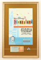 Disney's "Opening Day" Custom Framed Art Print Display with Ticket Book & Retired Castle Pin at PristineAuction.com