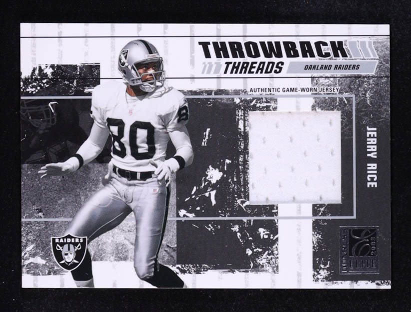Jerry Rice 2003 Donruss Elite Throwback Threads #TT20 #246/250 at PristineAuction.com Jerry Rice 2003 Donruss Elite Throwback Threads #TT20 #246/250 at PristineAuction.com