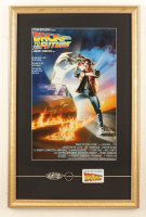 "Back to the Future" Custom Framed Cover Print Display with Keychain & Movie House Employee Pin at PristineAuction.com