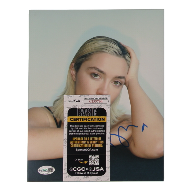 Florence Pugh Signed 8x10 Photo (JSA) at PristineAuction.com Florence Pugh Signed 8x10 Photo (JSA) at PristineAuction.com