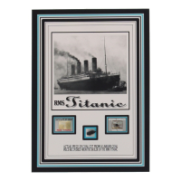 Authentic Coal From Titanic Wreckage on 5.5x7.5 Collage (The Zone) at PristineAuction.com