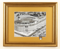 "Old Yankee Stadium" Custom Framed Photo Display with Vintage Yankee Stadium Pin at PristineAuction.com