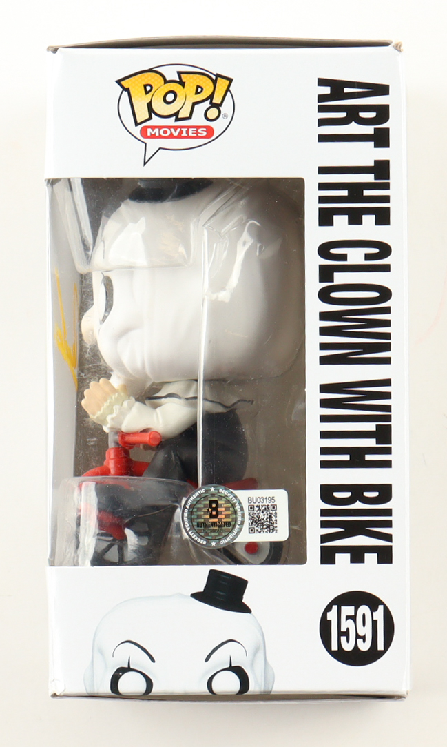 Damien Leone Signed "Terrifier" #1591 Art The Clown With Bike Funko Pop! Vinyl Figure (Beckett) at PristineAuction.com Damien Leone Signed "Terrifier" #1591 Art The Clown With Bike Funko Pop! Vinyl Figure (Beckett) at PristineAuction.com