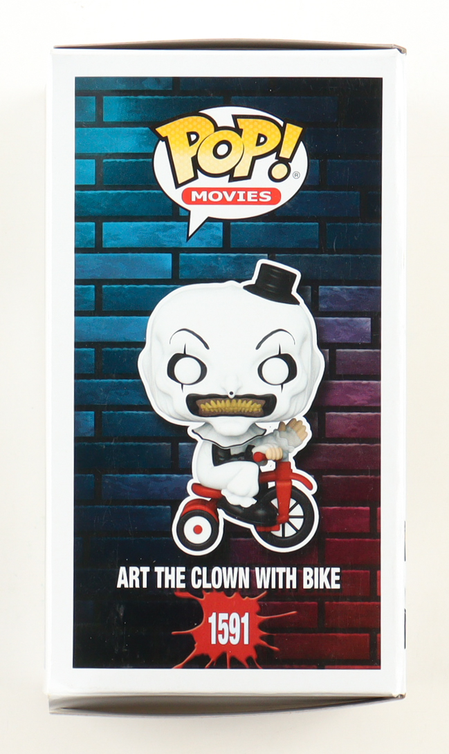 Damien Leone Signed "Terrifier" #1591 Art The Clown With Bike Funko Pop! Vinyl Figure (Beckett) at PristineAuction.com Damien Leone Signed "Terrifier" #1591 Art The Clown With Bike Funko Pop! Vinyl Figure (Beckett) at PristineAuction.com