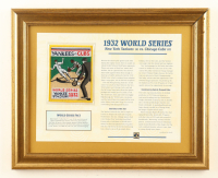 1932 World Series Custom Framed Commemorative Patch Display at PristineAuction.com