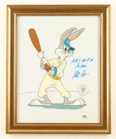 Nolan Ryan Signed "Looney Tunes" Custom Framed Original Film Cel Display Inscribed "108.5 M.P.H. Fastball" (PSA) at PristineAuction.com