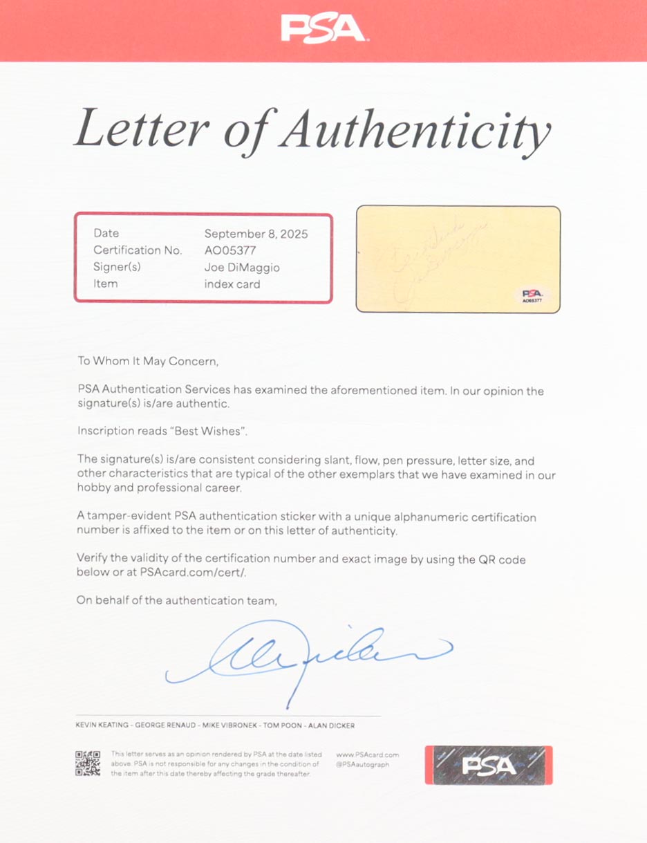 Joe DiMaggio Signed Custom Framed Cut Display with Jersey (PSA) at PristineAuction.com Joe DiMaggio Signed Custom Framed Cut Display with Jersey (PSA) at PristineAuction.com