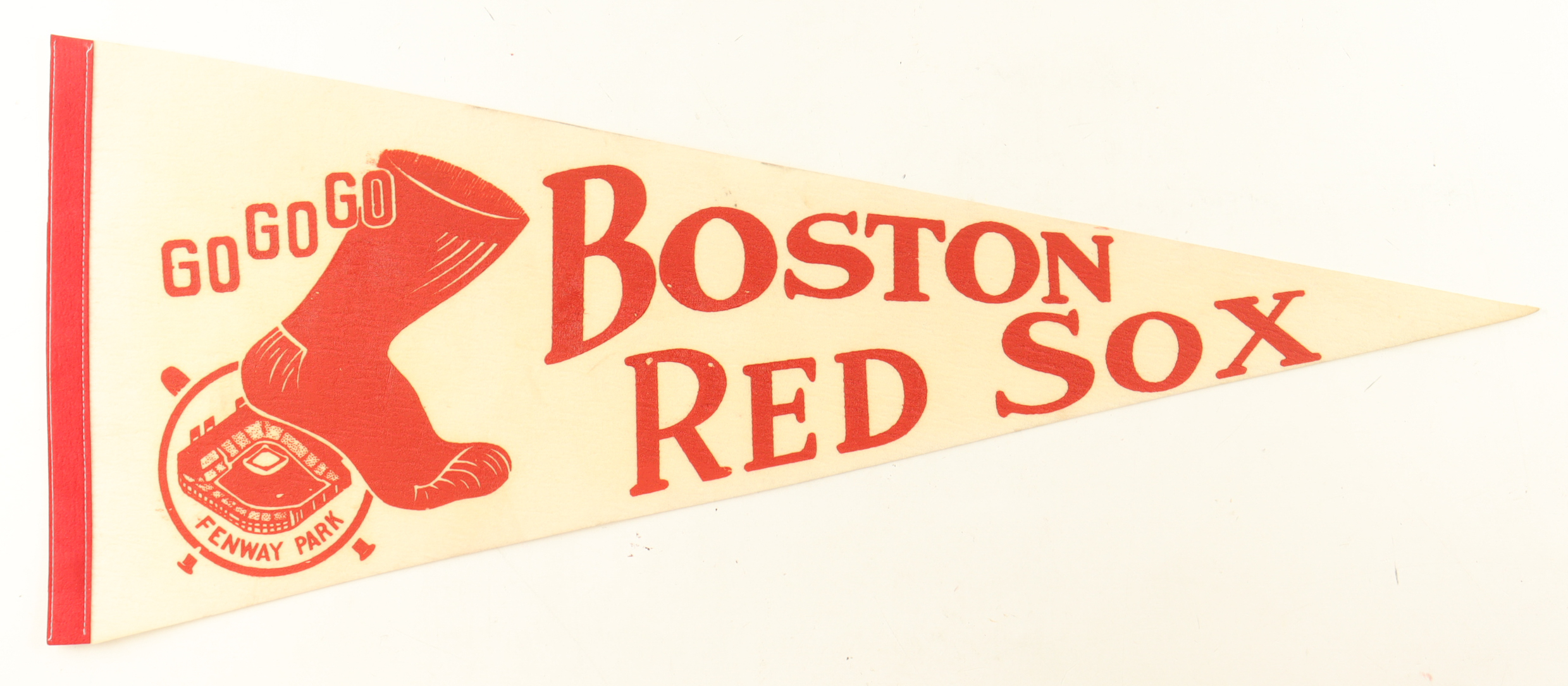 1960 Boston Red Sox Vintage Felt Pennant Flag at PristineAuction.com 1960 Boston Red Sox Vintage Felt Pennant Flag at PristineAuction.com