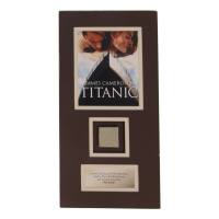 "Titanic" Custom Matted Original Movie Prop Ship Piece Display at PristineAuction.com