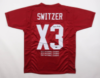 Barry Switzer Signed National Champions Jersey (Beckett) at PristineAuction.com