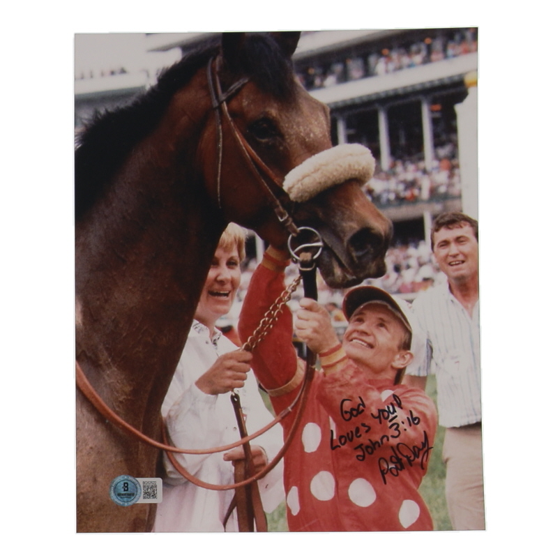 Pat Day Signed 8x10 Photo Inscribed "God Loves You!" (Beckett) at PristineAuction.com Pat Day Signed 8x10 Photo Inscribed "God Loves You!" (Beckett) at PristineAuction.com