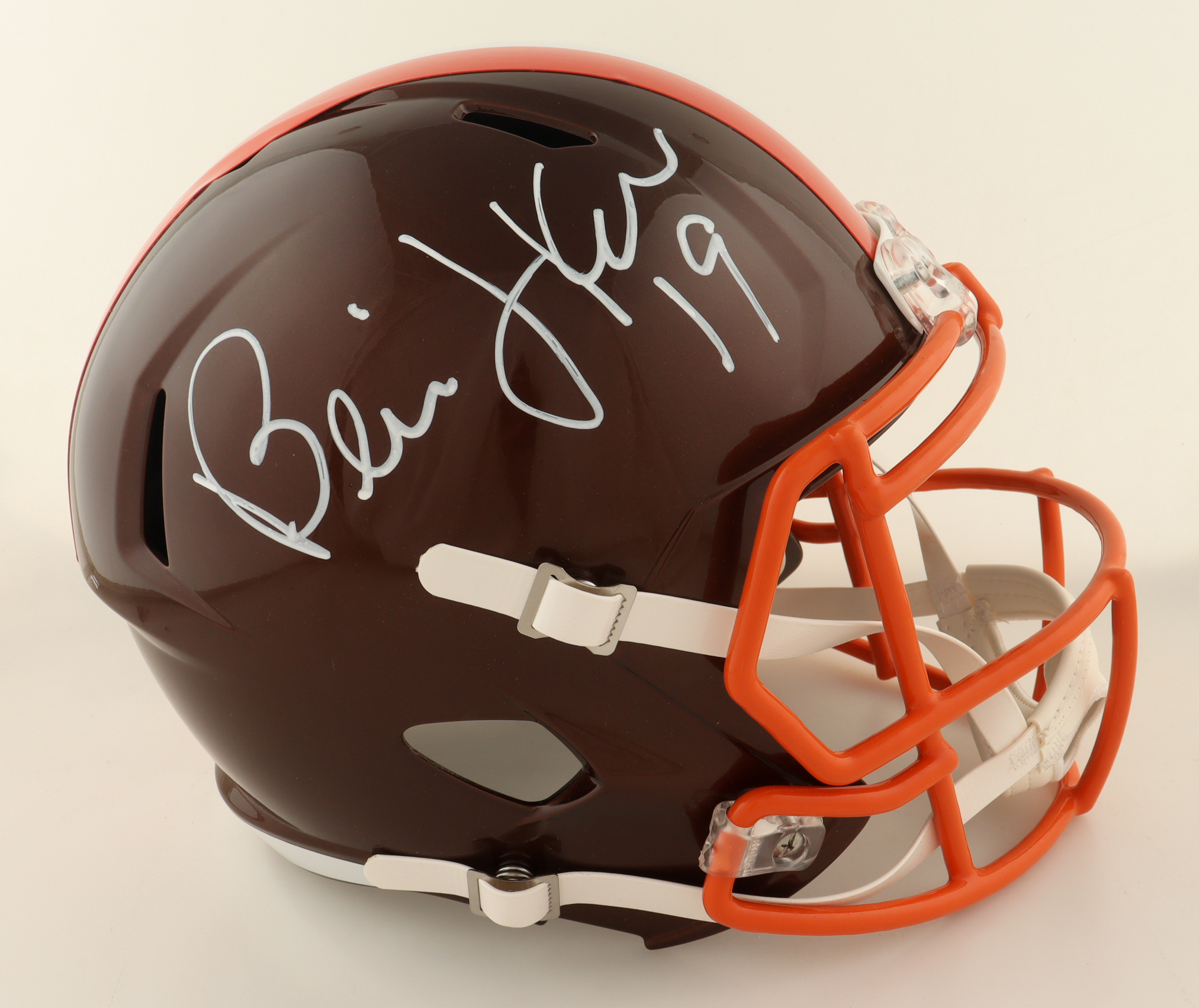 Bernie Kosar Signed Browns Full-Size Flash Alternate Speed Helmet (JSA) at PristineAuction.com Bernie Kosar Signed Browns Full-Size Flash Alternate Speed Helmet (JSA) at PristineAuction.com