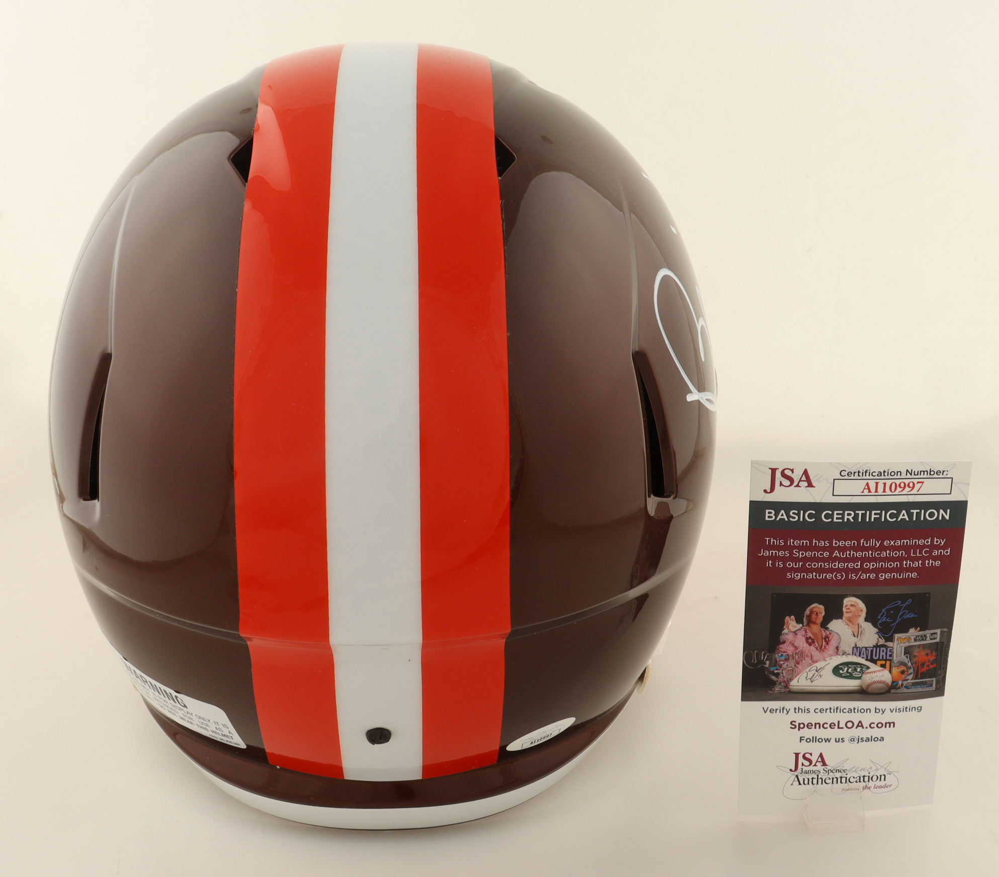 Bernie Kosar Signed Browns Full-Size Flash Alternate Speed Helmet (JSA) at PristineAuction.com Bernie Kosar Signed Browns Full-Size Flash Alternate Speed Helmet (JSA) at PristineAuction.com