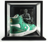 Larry Bird Signed Converse Retired Special Edition 1984 Celtics Championship Basketball Shoe in Wood & Glass Display Case (PSA) at PristineAuction.com
