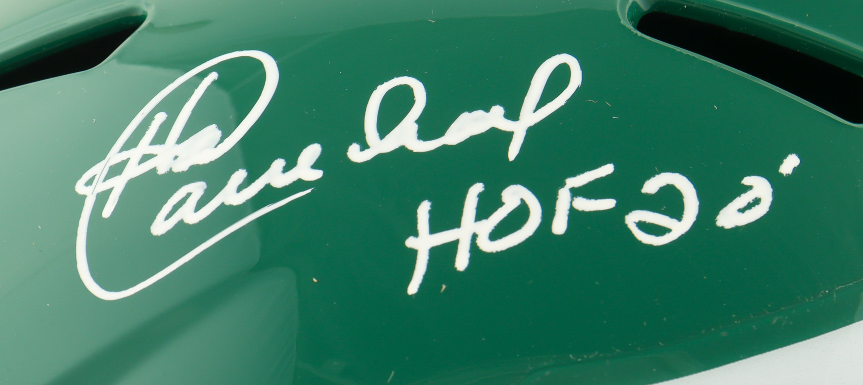 Harold Carmichael Signed Eagles Full-Size Throwback Speed Helmet Inscribed "HOF 20'" (JSA) at PristineAuction.com Harold Carmichael Signed Eagles Full-Size Throwback Speed Helmet Inscribed "HOF 20'" (JSA) at PristineAuction.com