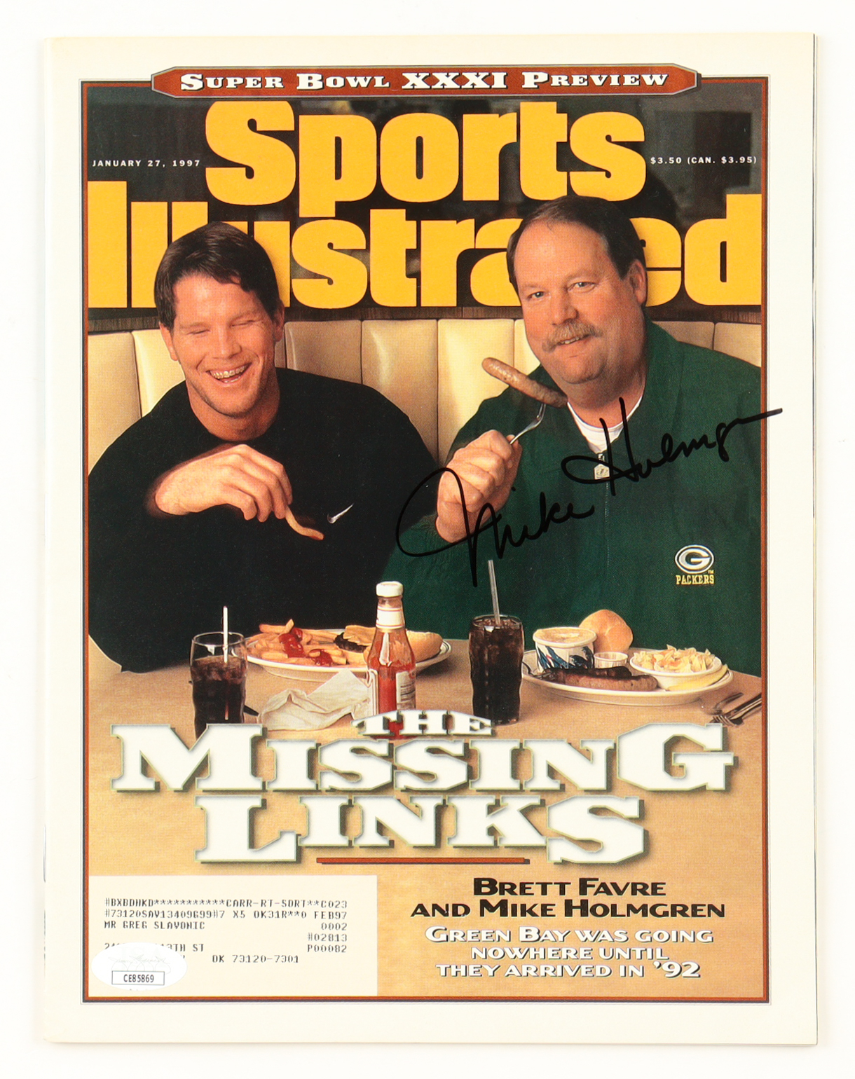 Mike Holmgren Signed 1997 Sports Illustrated Magazine (JSA) at PristineAuction.com Mike Holmgren Signed 1997 Sports Illustrated Magazine (JSA) at PristineAuction.com