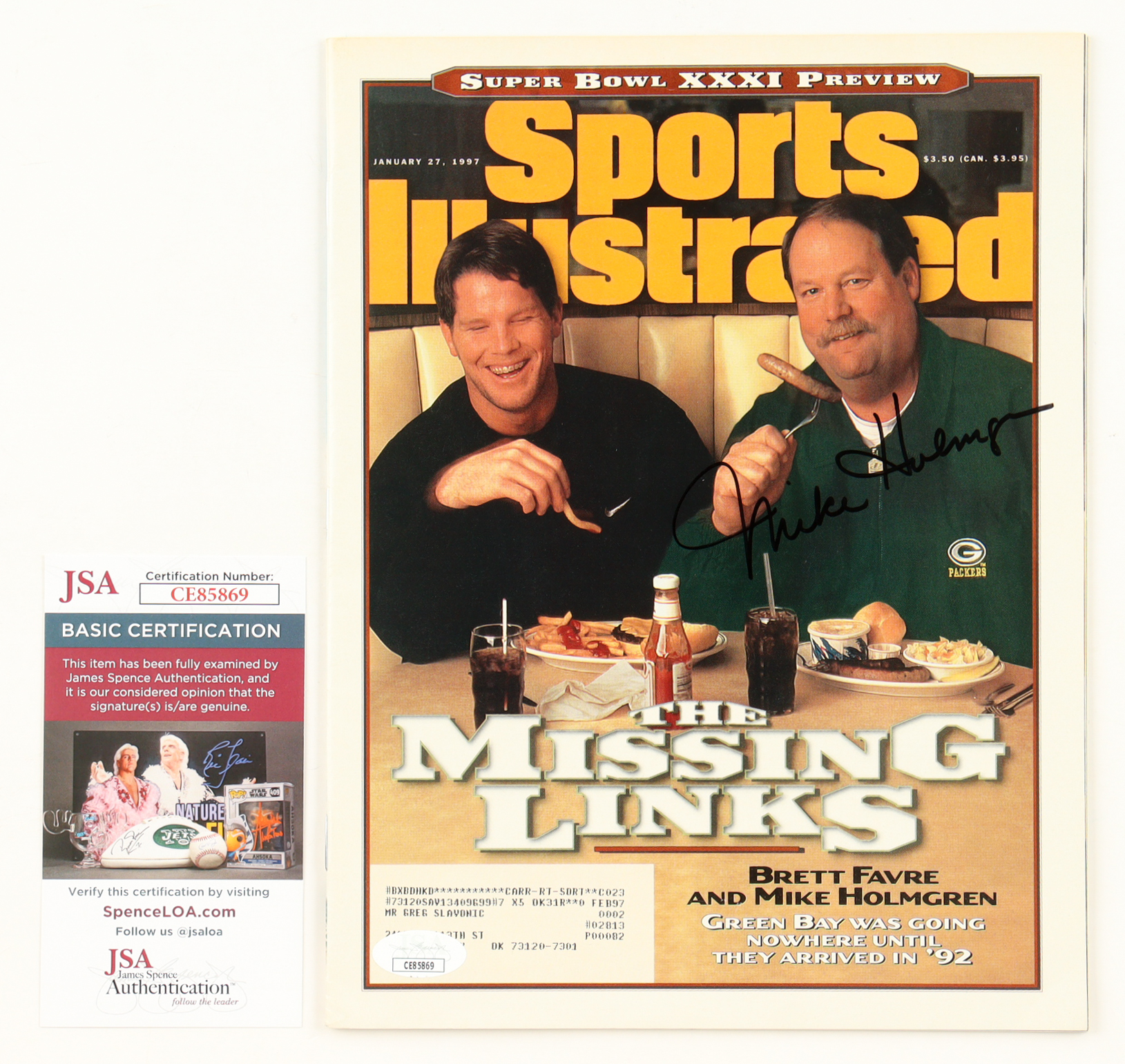 Mike Holmgren Signed 1997 Sports Illustrated Magazine (JSA) at PristineAuction.com Mike Holmgren Signed 1997 Sports Illustrated Magazine (JSA) at PristineAuction.com