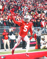 Garrett Wilson Signed Ohio State Buckeyes 16x20 Photo (Beckett) at PristineAuction.com