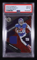 Saquon Barkley 2022 Panini Elements Electric Jerseys #19 #63/70 (PSA 8) at PristineAuction.com
