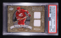 Lanny McDonald 2008-09 Artifacts Treasured Swatches Dual Gold #TSDLM #09/75 (PSA 9) at PristineAuction.com