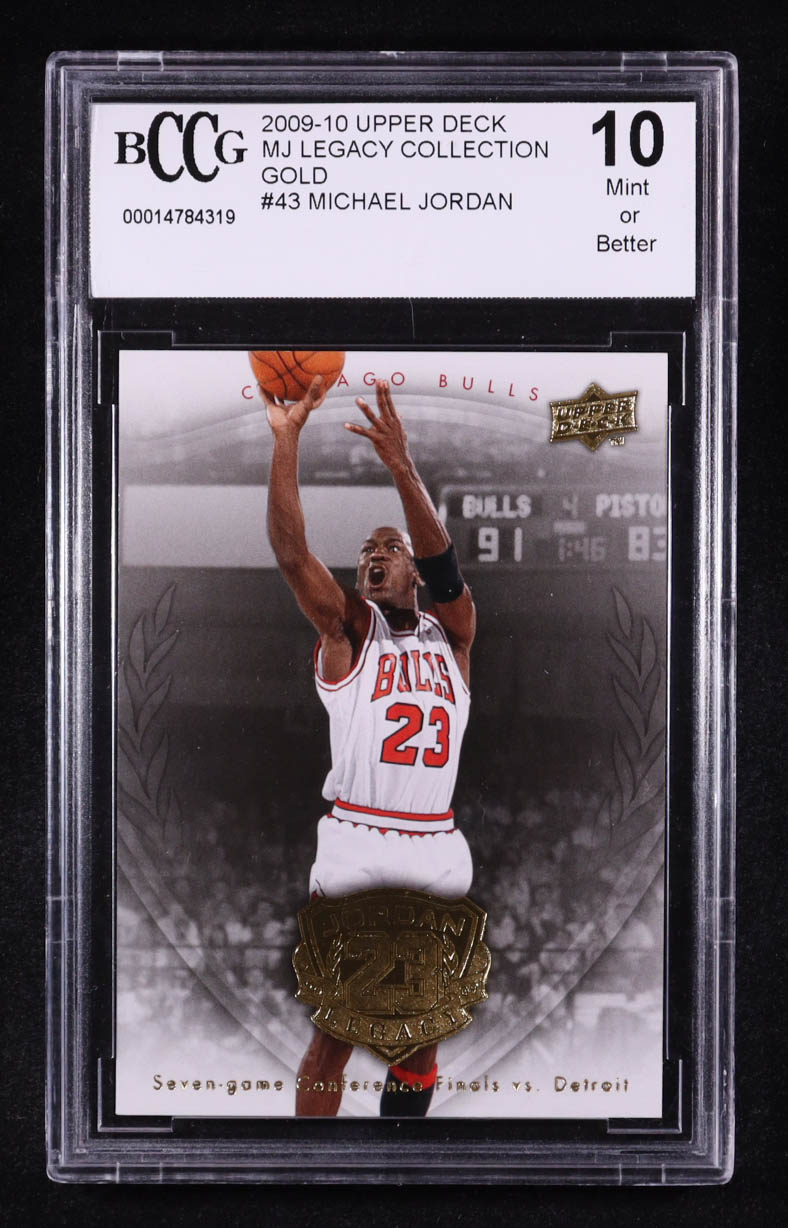 Michael Jordan 2009-10 Upper Deck Michael Jordan Legacy Collection Gold #43 (BCCG 10) at PristineAuction.com Michael Jordan 2009-10 Upper Deck Michael Jordan Legacy Collection Gold #43 (BCCG 10) at PristineAuction.com