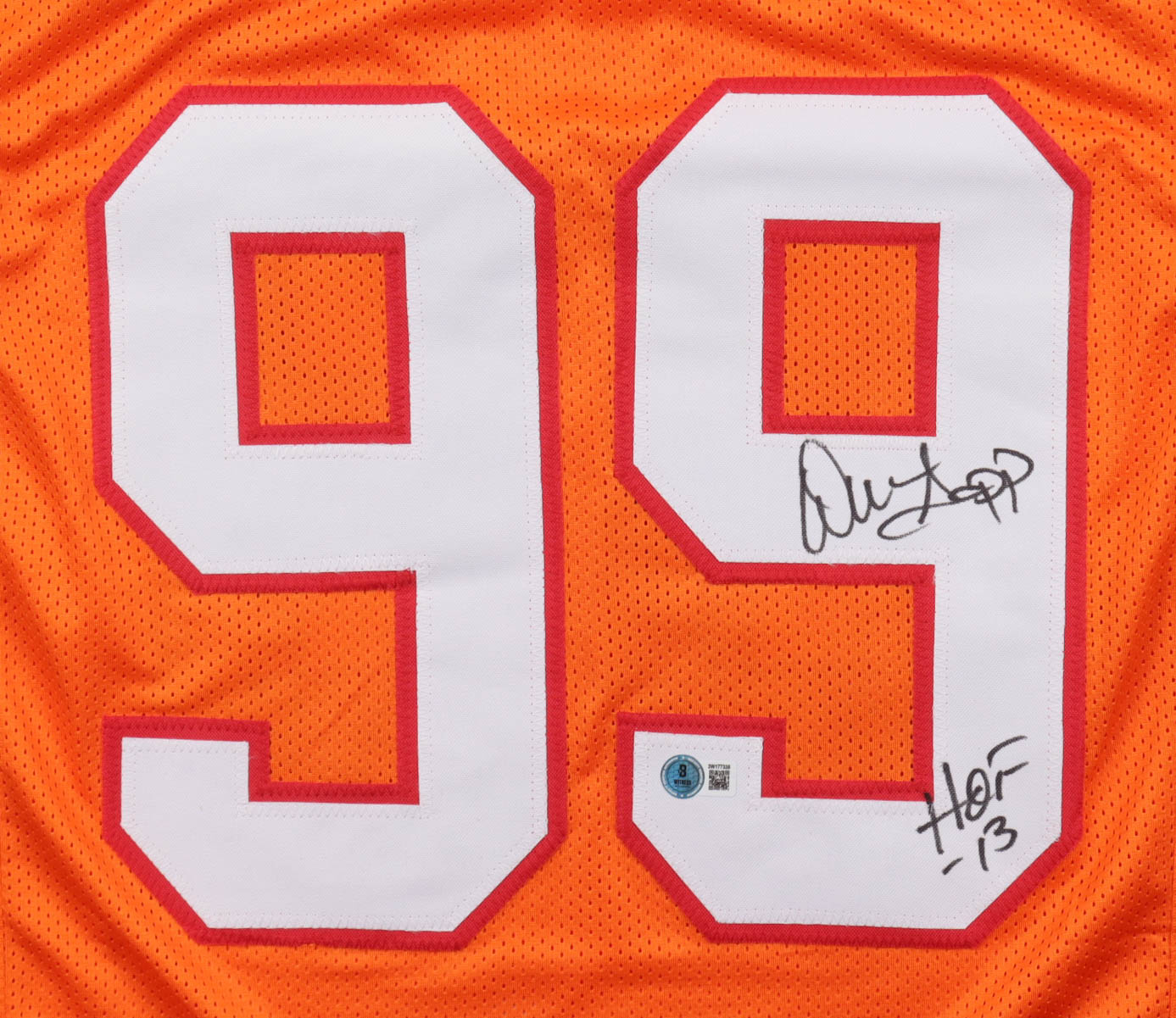 Warren Sapp Signed Jersey Inscribed "HOF 13" (Beckett) at PristineAuction.com Warren Sapp Signed Jersey Inscribed "HOF 13" (Beckett) at PristineAuction.com