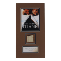 "Titanic" Custom Matted Original Movie Prop Ship Piece Display at PristineAuction.com