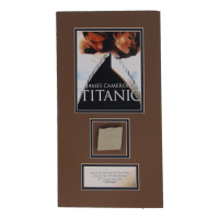"Titanic" Custom Matted Original Movie Prop Ship Piece Display at PristineAuction.com