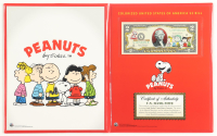 Peanuts Genuine Legal Tender Colorized U.S. $2.00 Two Dollar Bill Commemorative Edition Bank Note with Folder at PristineAuction.com