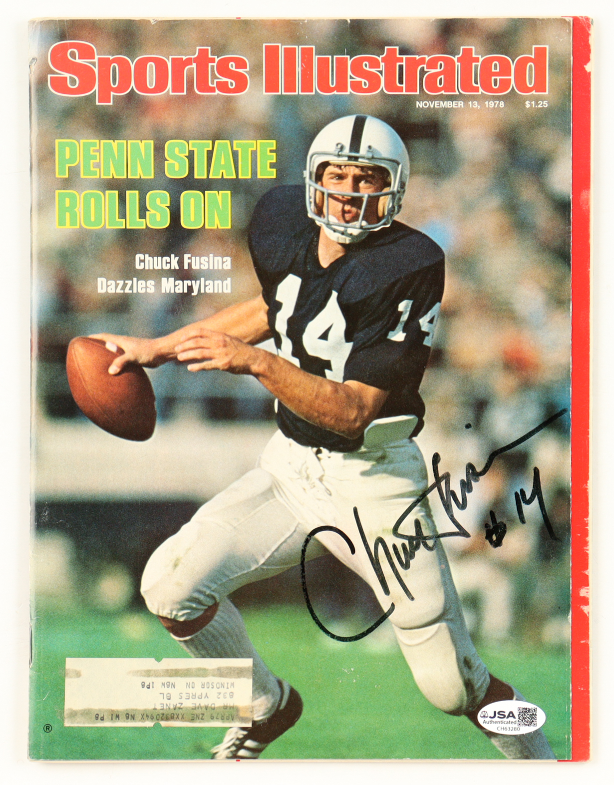 Chuck Fusina Signed 1978 Sports Illustrated Magazine (JSA) at PristineAuction.com Chuck Fusina Signed 1978 Sports Illustrated Magazine (JSA) at PristineAuction.com