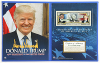 Donald Trump Genuine Legal Tender Colorized U.S. $2.00 Two Dollar Bill Commemorative Edition Bank Note with Folder at PristineAuction.com