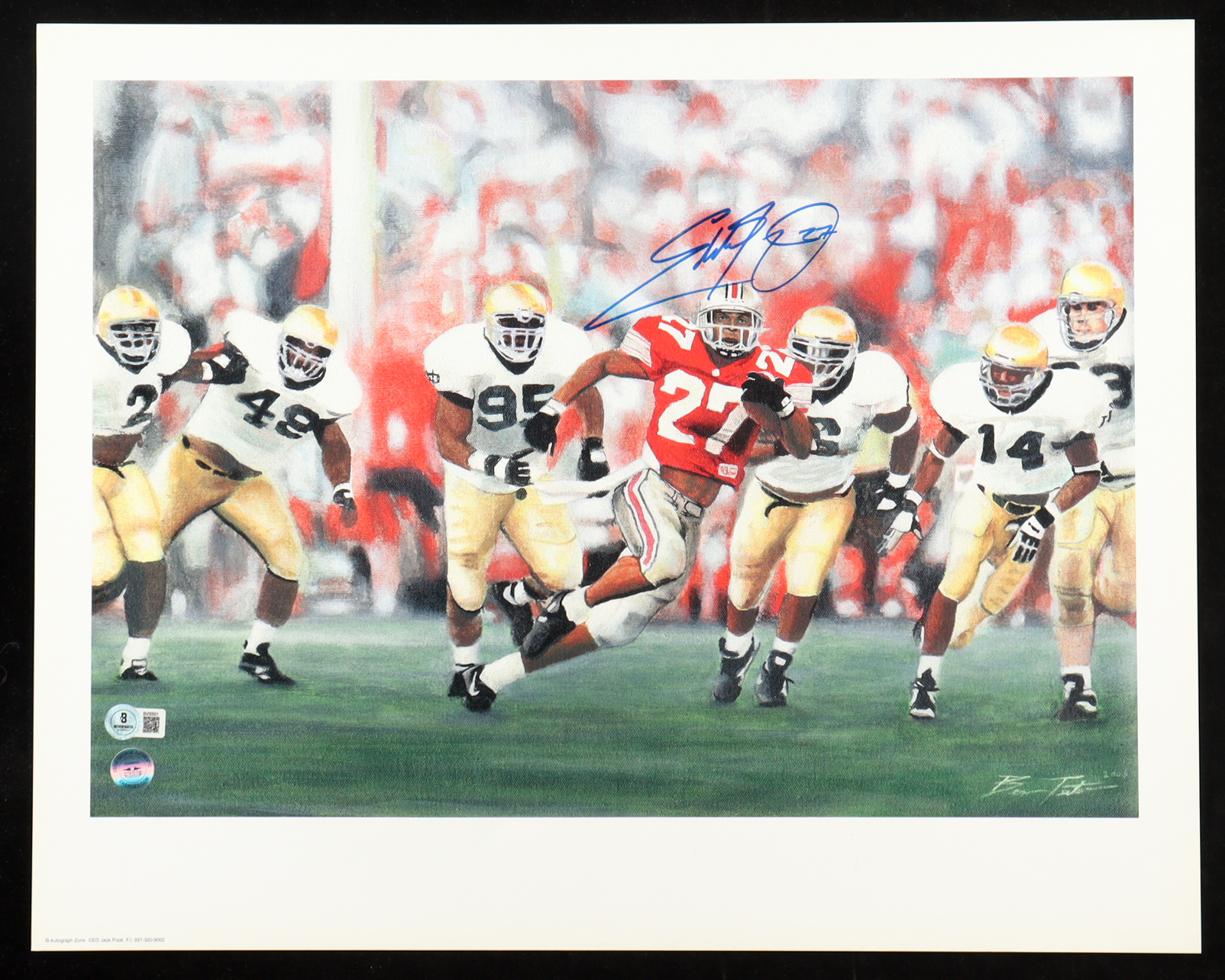 Eddie George Signed Ohio State Buckeyes 16x20 Photo (Beckett) at PristineAuction.com Eddie George Signed Ohio State Buckeyes 16x20 Photo (Beckett) at PristineAuction.com