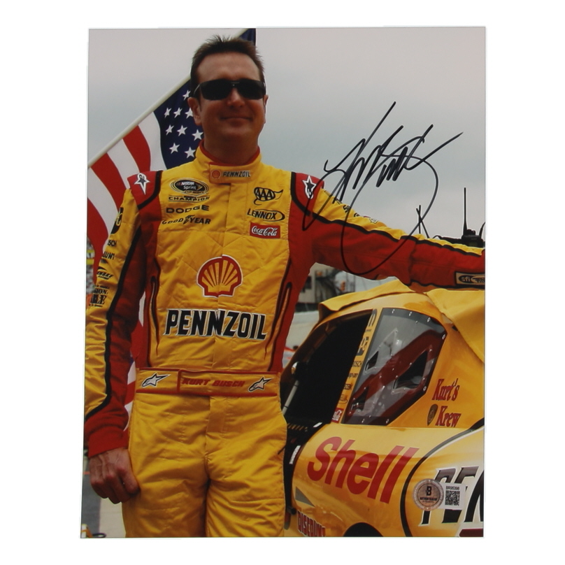 Kurt Busch Signed NASCAR 8x10 Photo (Beckett) at PristineAuction.com Kurt Busch Signed NASCAR 8x10 Photo (Beckett) at PristineAuction.com