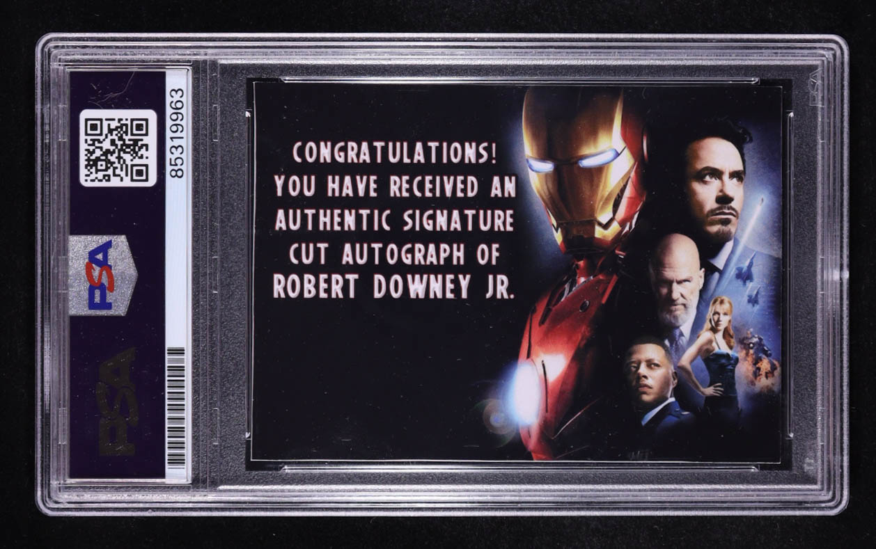 Robert Downey Jr. Signed "Iron Man" Cut (PSA) at PristineAuction.com Robert Downey Jr. Signed "Iron Man" Cut (PSA) at PristineAuction.com