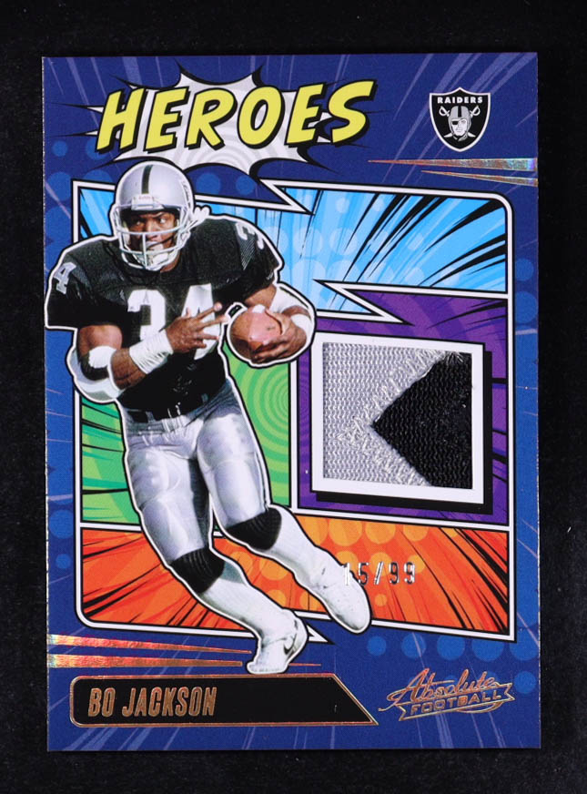 Bo Jackson 2025 Absolute Absolute Heroes Memorabilia Gold #26 #15/99 at PristineAuction.com Bo Jackson 2025 Absolute Absolute Heroes Memorabilia Gold #26 #15/99 at PristineAuction.com