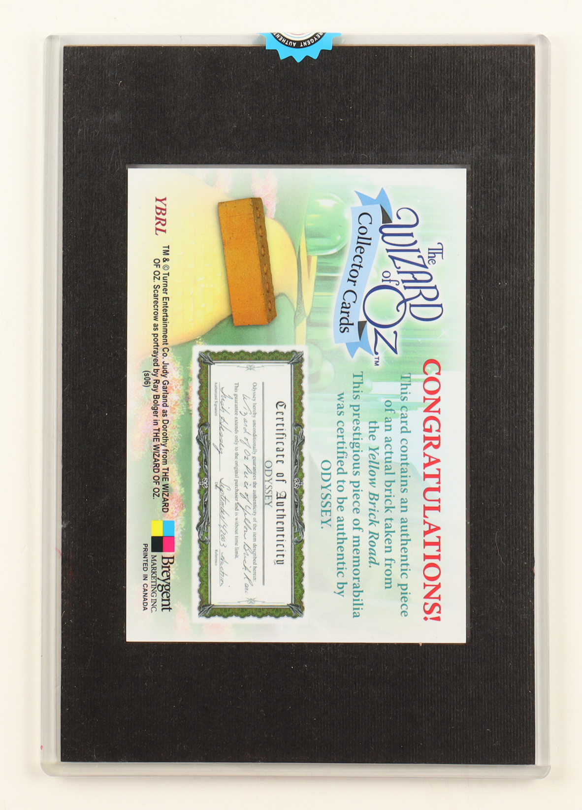 Jerry Maren Signed LE "The Wizard of Oz" 7x11 Custom Matted Photo with Piece of Yellow Brick Road Inscribed "Lollipop Kid" (Breygent) at PristineAuction.com Jerry Maren Signed LE "The Wizard of Oz" 7x11 Custom Matted Photo with Piece of Yellow Brick Road Inscribed "Lollipop Kid" (Breygent) at PristineAuction.com