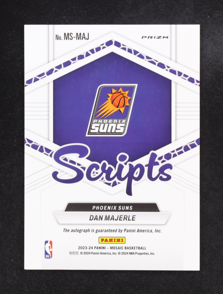 Dan Majerle 2023-24 Panini Mosaic Scripts #MS-MAJ at PristineAuction.com Dan Majerle 2023-24 Panini Mosaic Scripts #MS-MAJ at PristineAuction.com