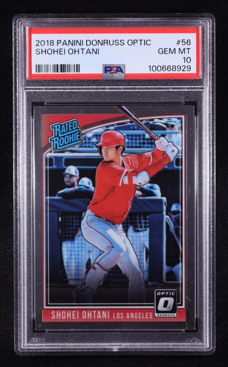Shohei Ohtani 2018 Donruss Optic RR #56 RC (PSA 10) at PristineAuction.com Shohei Ohtani 2018 Donruss Optic RR #56 RC (PSA 10) at PristineAuction.com