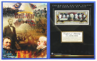 Civil War Genuine Legal Tender Colorized U.S. $2.00 Two Dollar Bill Commemorative Edition Bank Note with Folder at PristineAuction.com
