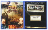 Civil War Genuine Legal Tender Colorized U.S. $2.00 Two Dollar Bill Commemorative Edition Bank Note with Folder at PristineAuction.com