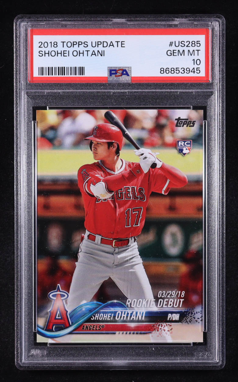 Shohei Ohtani 2018 Topps Update #US285 RC (PSA 10) at PristineAuction.com Shohei Ohtani 2018 Topps Update #US285 RC (PSA 10) at PristineAuction.com