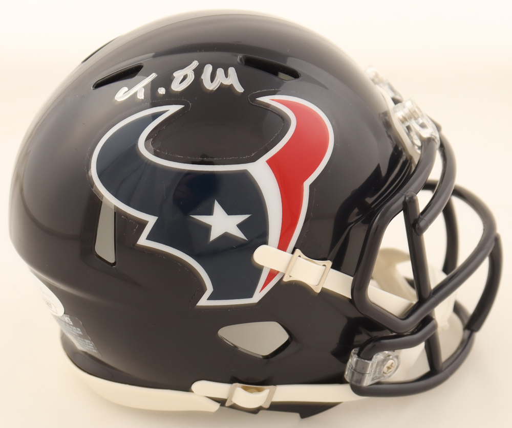 Tank Dell Signed Texans Speed Mini Helmet (JSA) at PristineAuction.com Tank Dell Signed Texans Speed Mini Helmet (JSA) at PristineAuction.com